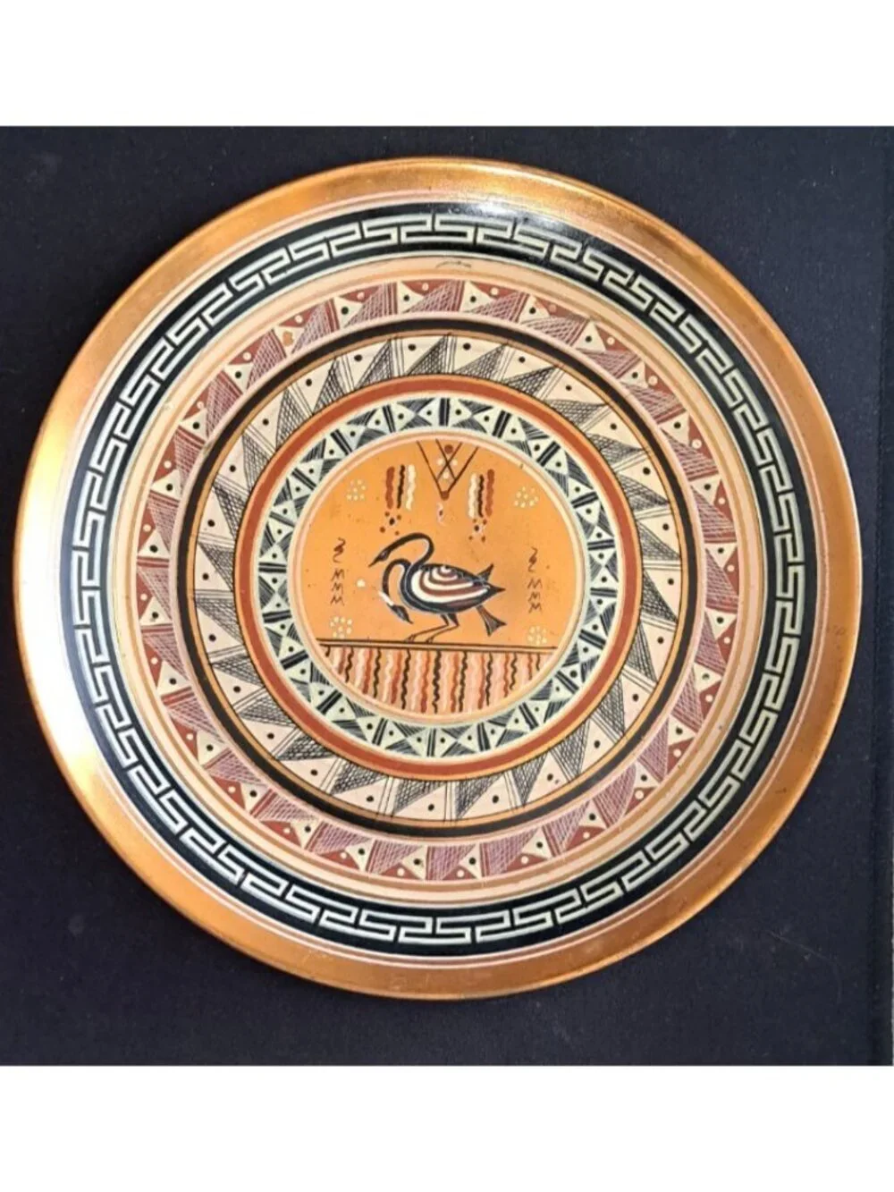 Unbranded Set of 2 Handmade In Greece Brass Plates Wall Hangings Vintage